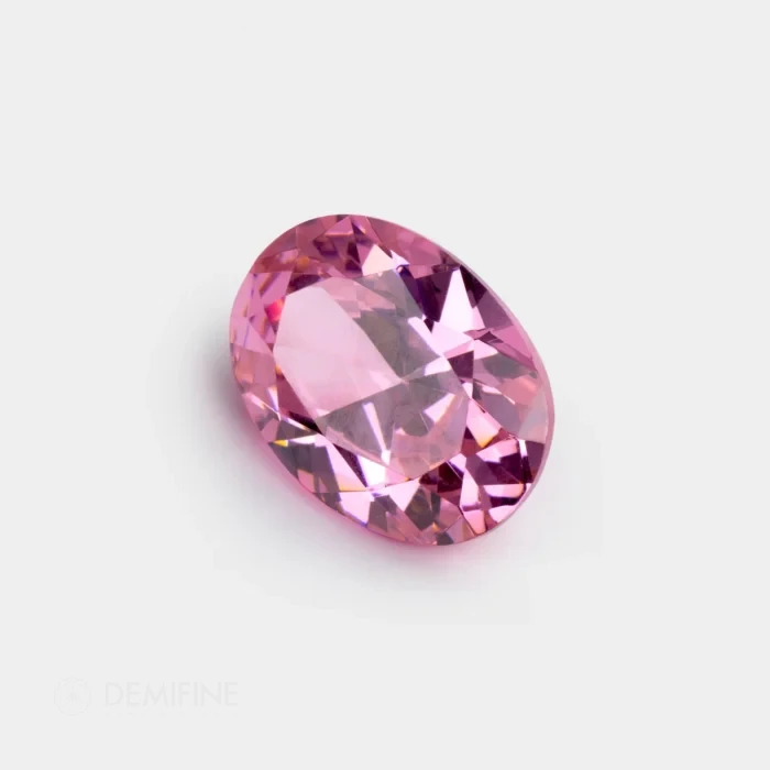 CZ oval rosa
