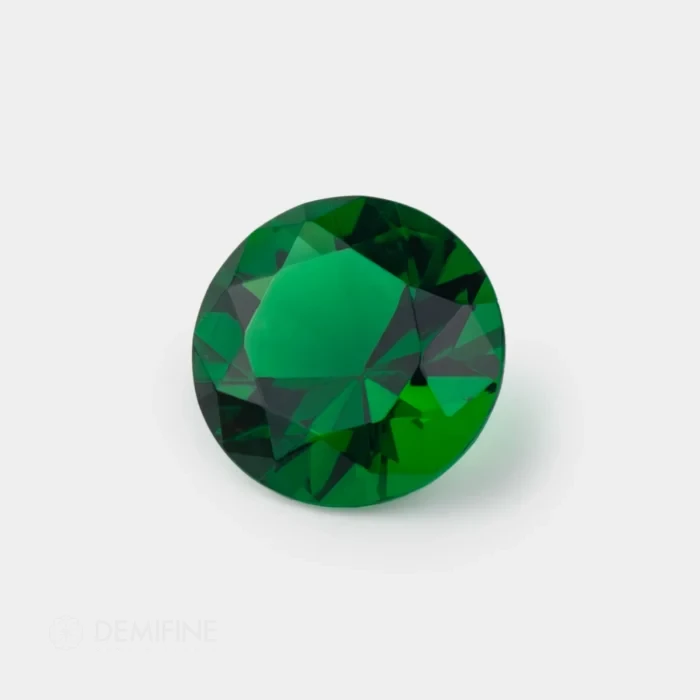 vidrio redondo brillante color verde esmeralda oscuro
