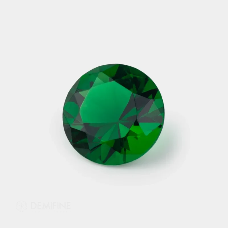 vidrio redondo brillante color verde esmeralda oscuro