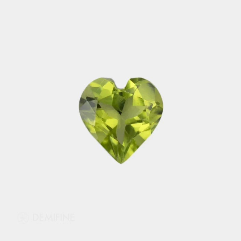 peridoto natural talla corazon