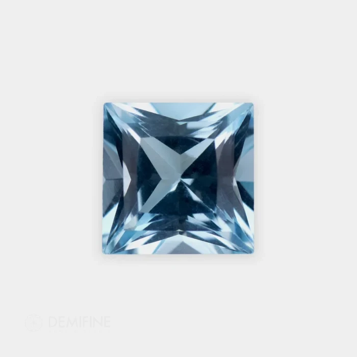 topacio natural talla cuadrada princesa azul swiss blue