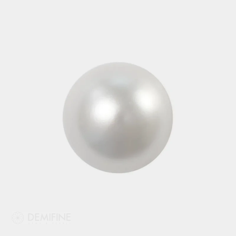 perla imitación media bola blanca
