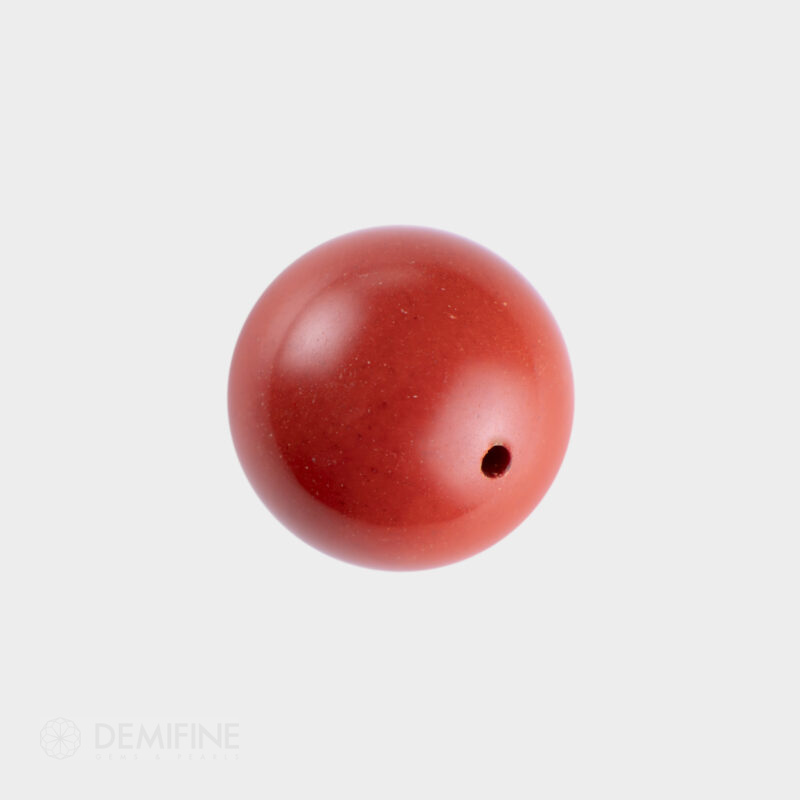 Coral imitación bola perforada rojo oscuro